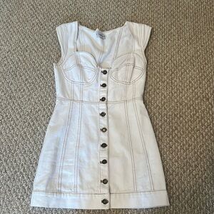 White denim dress